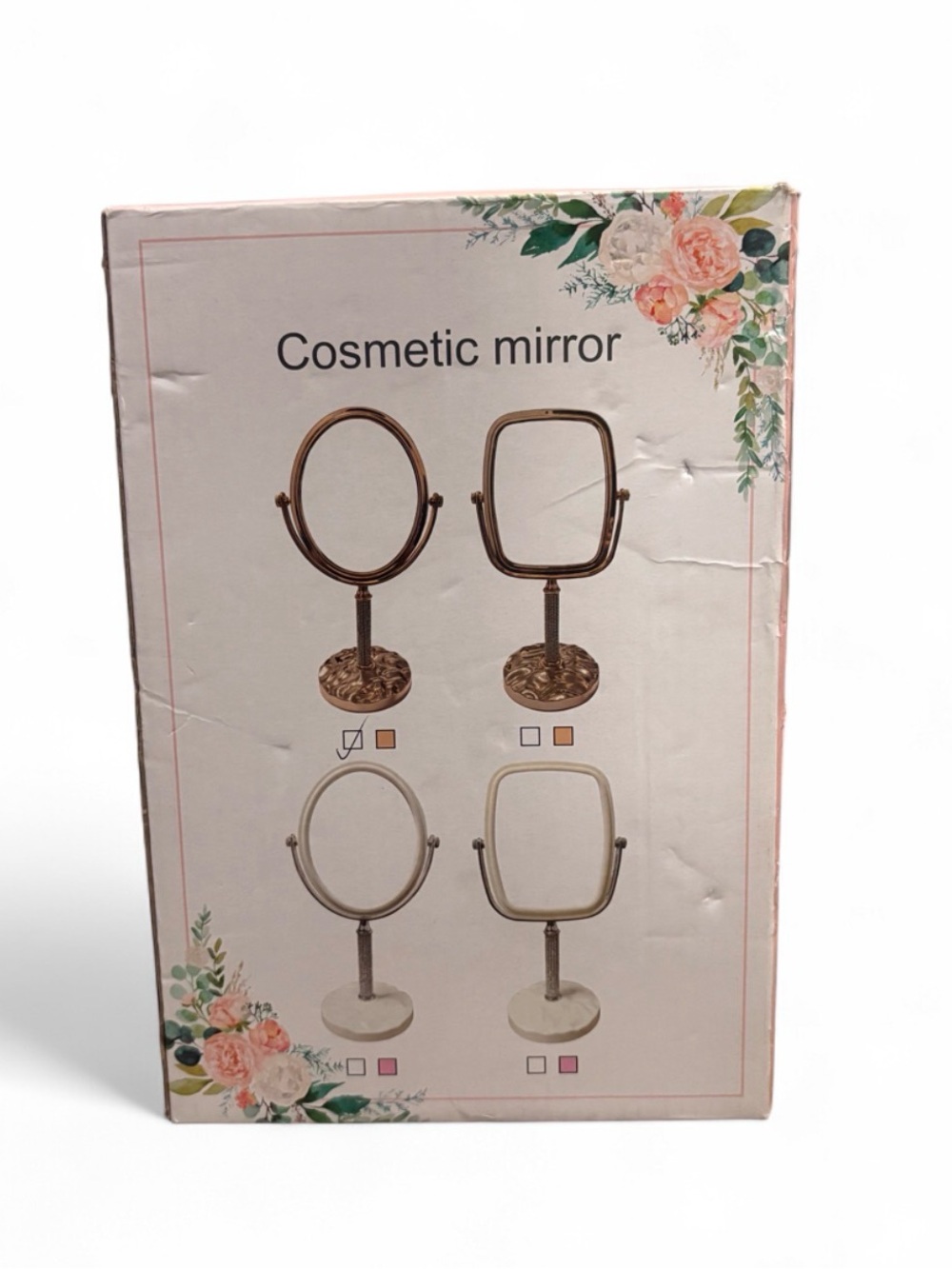 ROUND SILVER (bottom left) Cosmetic Mirror - Gold Finish